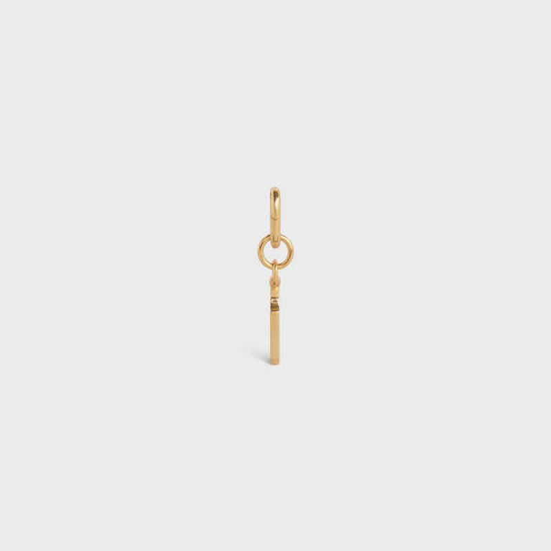 Celine 16 Charm In Brass Küçük Deri Ürünler Altın | CL-592923