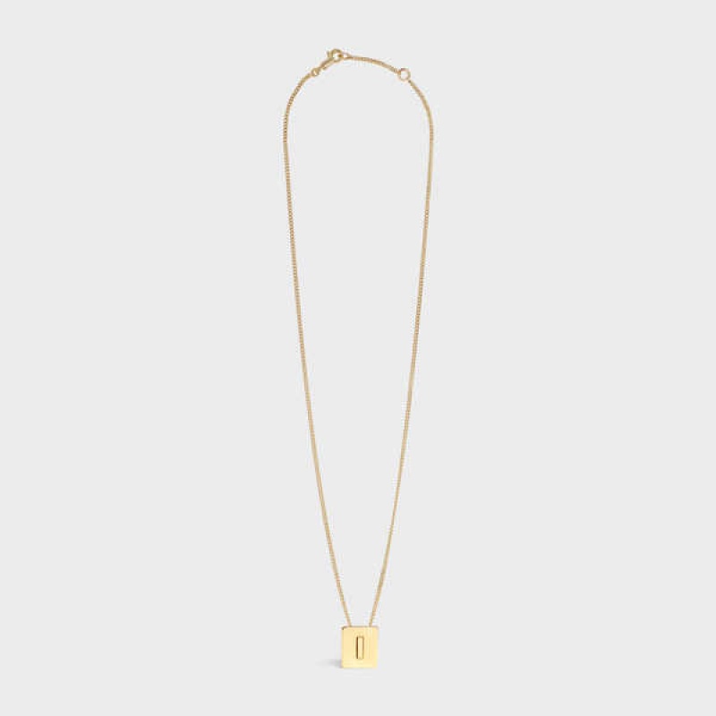 Celine Alphabet I In Brass With Gold Finish Kolye Altın | CL-592272