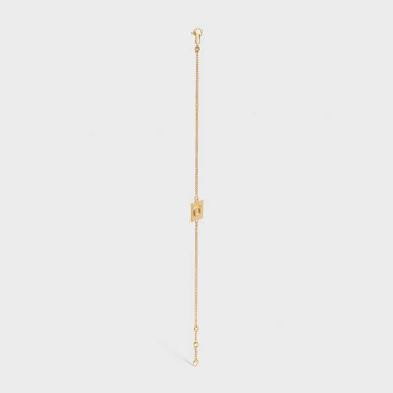 Celine Alphabet O In Brass With Gold Finish Bilezik Altın | CL-592233