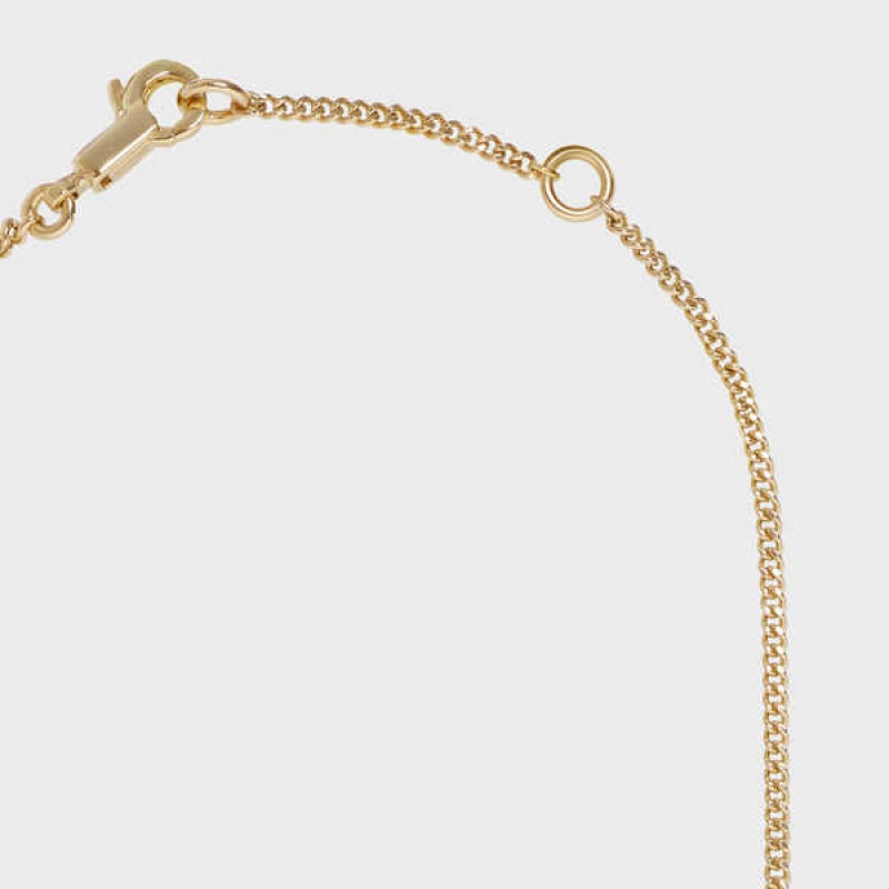 Celine Alphabet R In Brass With Gold Finish Kolye Altın | CL-592281