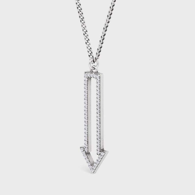 Celine Arrow In Brass With Rhodium Finish And Crystals Kolye Gümüş | CL-591667