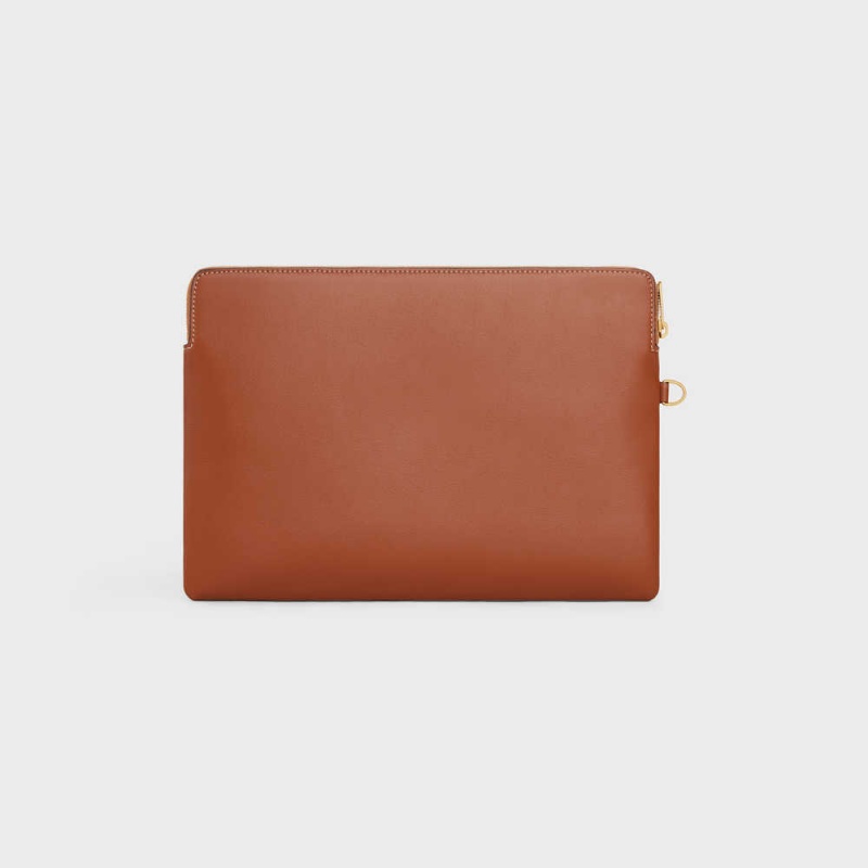 Celine Askılı Cuir Triomphe In Smooth Calfskin Kese Çanta Kahverengi | CL-592885