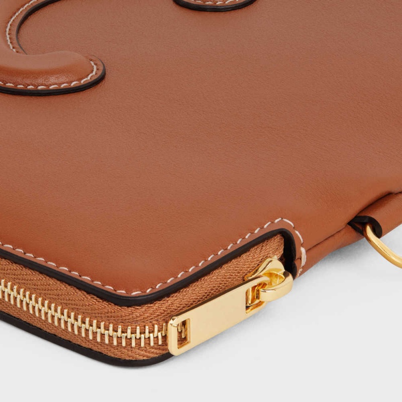 Celine Askılı Cuir Triomphe In Smooth Calfskin Kese Çanta Kahverengi | CL-592885