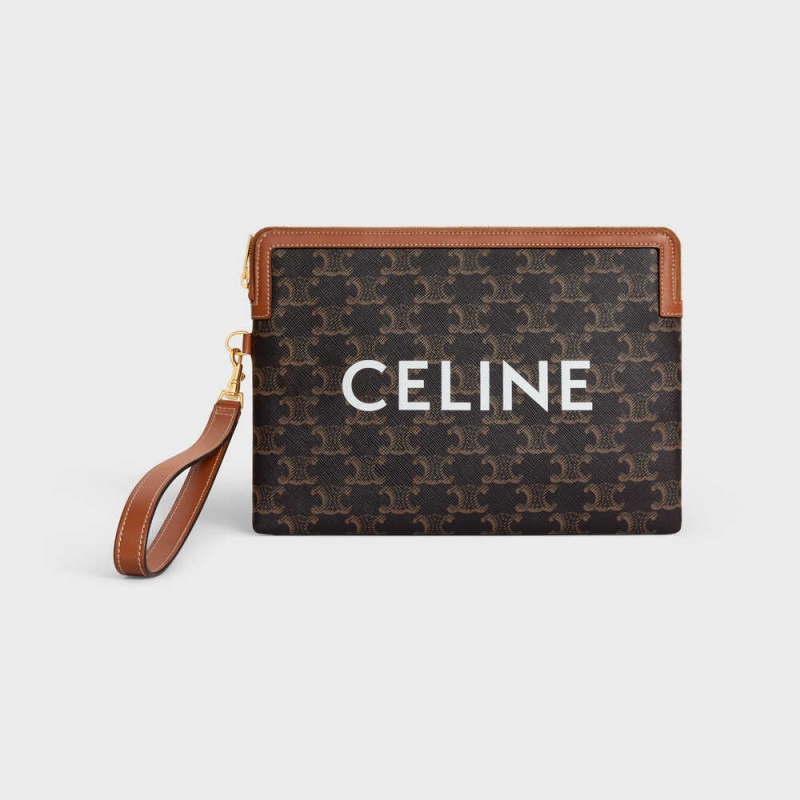 Celine Askılı In Triomphe Kanvas And Kese Çanta Kahverengi | CL-592888