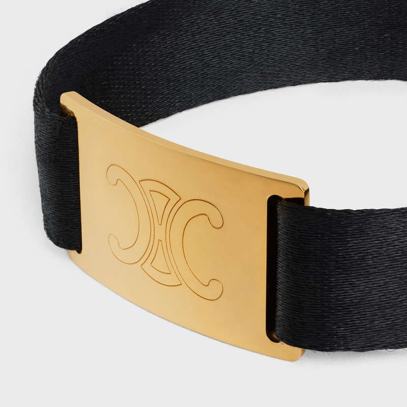 Celine At The Wiltern In Brass With Gold Finish And Polyester Bilezik Altın Siyah | CL-591650