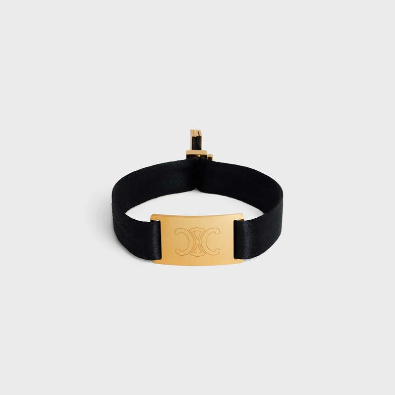 Celine At The Wiltern In Brass With Gold Finish And Polyester Bilezik Altın Siyah | CL-591650