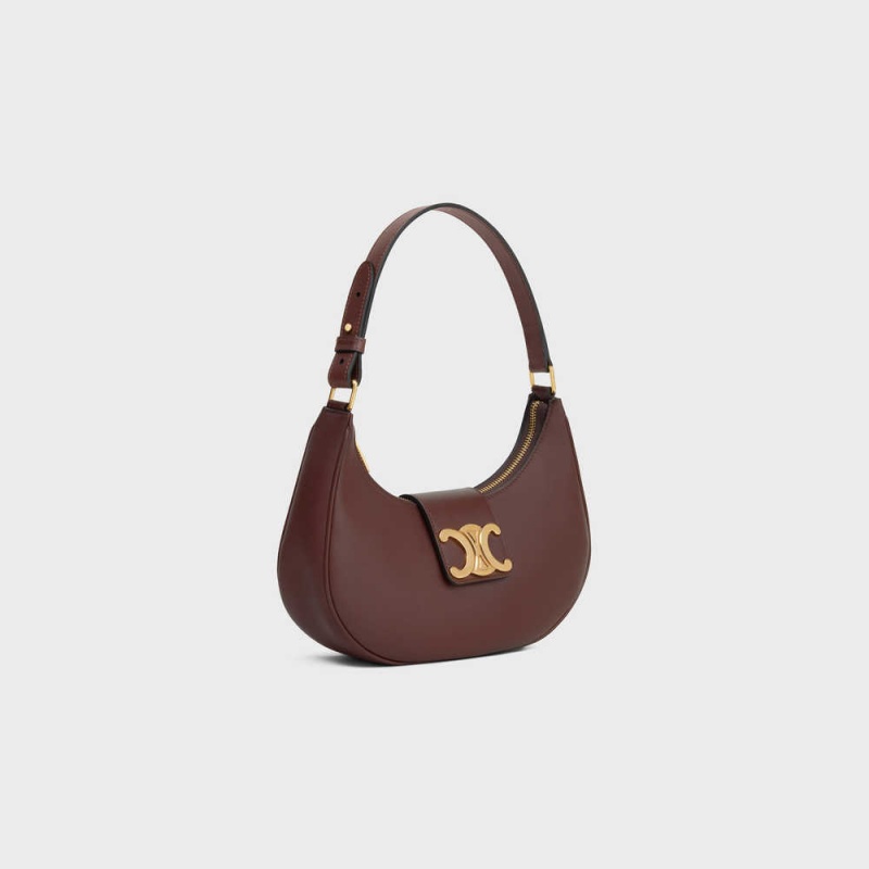 Celine Ava Soft Bag In Smooth Calfskin Triomphe Kahverengi | CL-593173