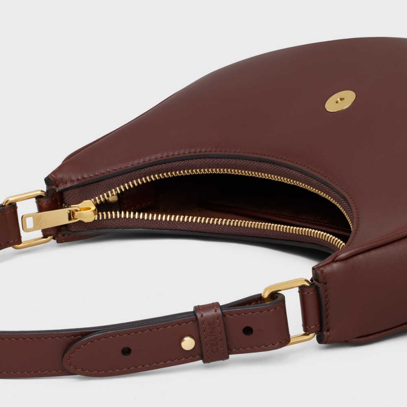 Celine Ava Soft Bag In Smooth Calfskin Triomphe Kahverengi | CL-593173