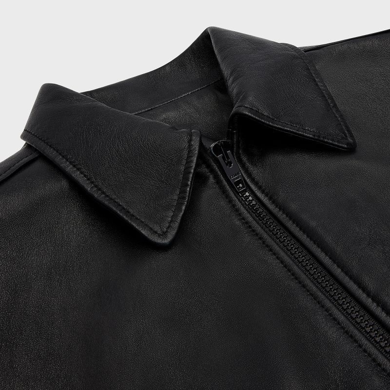 Celine Aviator Shearling Blouson In Soft Leather Siyah | CL-591927