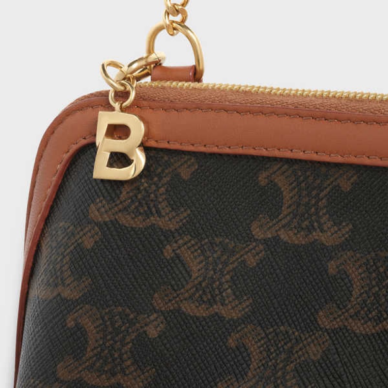 Celine B Charm In Brass Küçük Deri Ürünler Altın | CL-592925