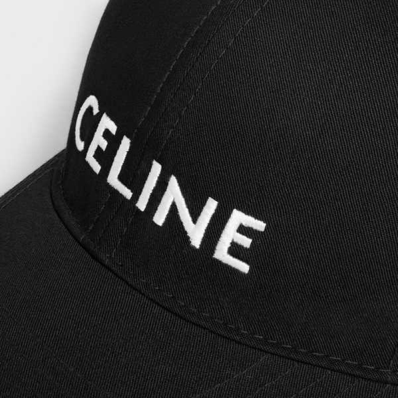 Celine Baseball In Drill Pamuklu Şapka Siyah | CL-592362