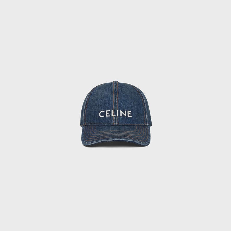 Celine Baseball In Union Wash Şapka Açık Mavi | CL-591690