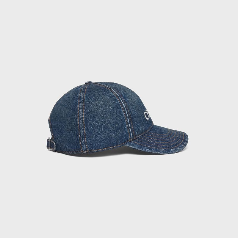 Celine Baseball In Union Wash Şapka Açık Mavi | CL-591690