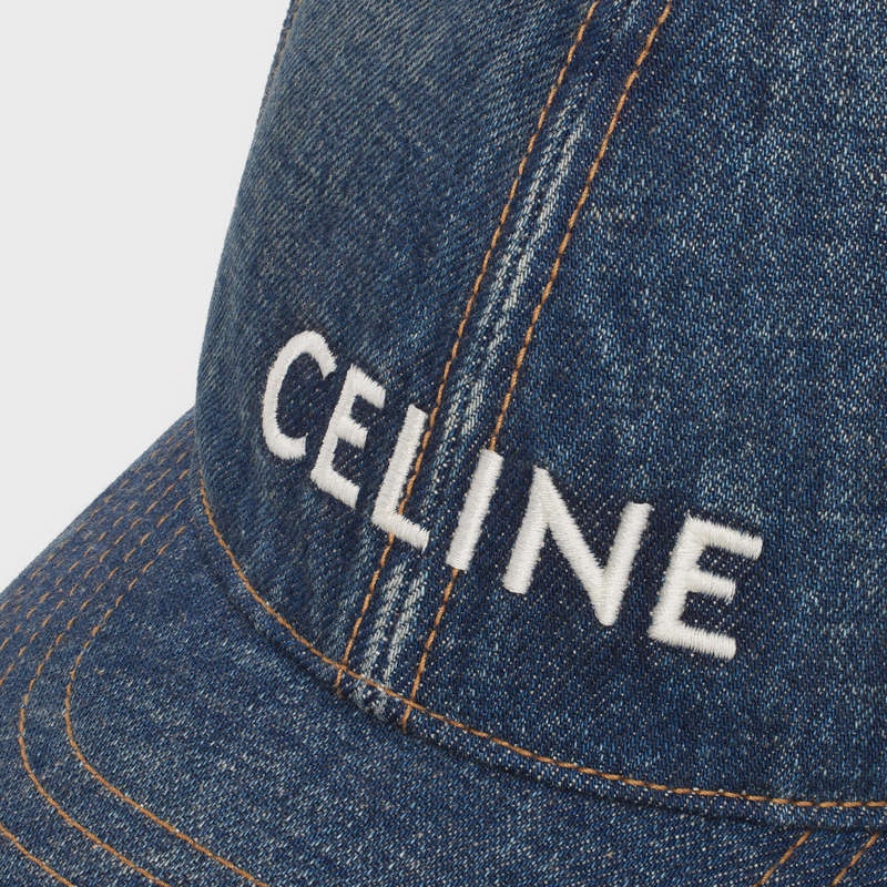 Celine Baseball In Union Wash Şapka Açık Mavi | CL-591690
