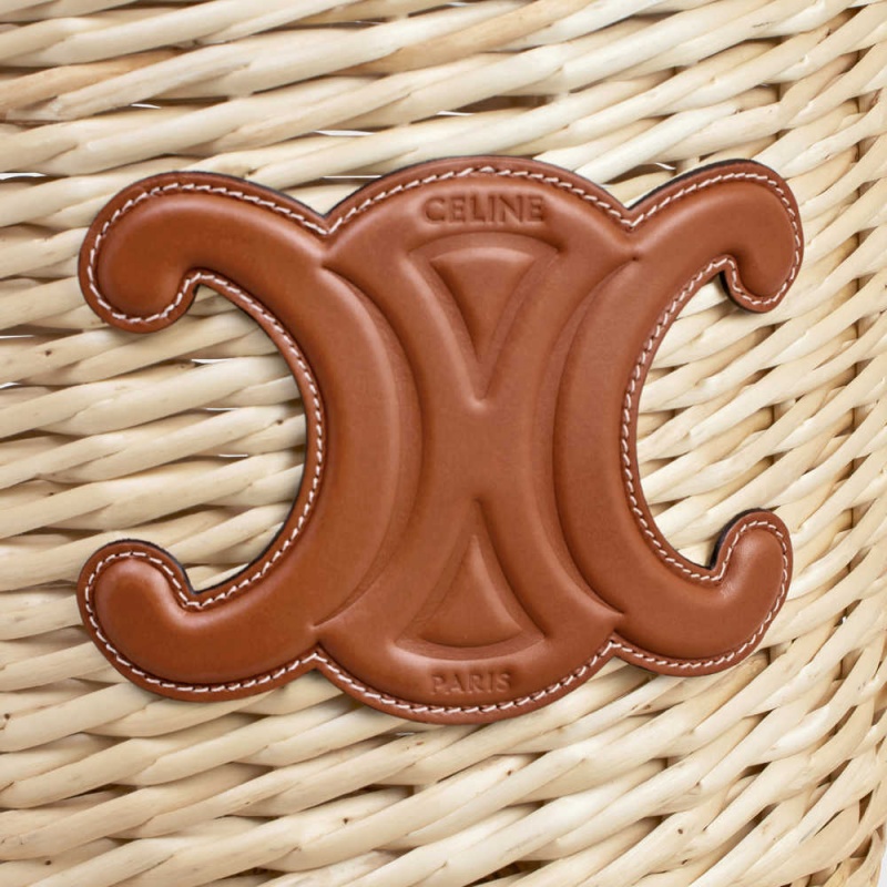 Celine Basket In Wicker And Calfskin Panier Kahverengi | CL-593068