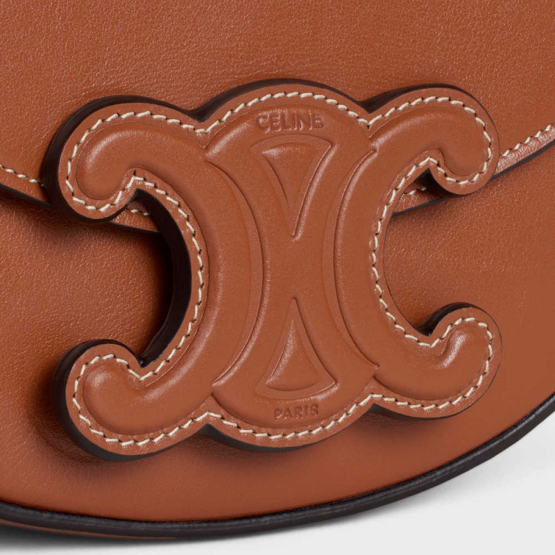 Celine Besace In Smooth Calfskin Cuir Triomphe Kahverengi | CL-593162