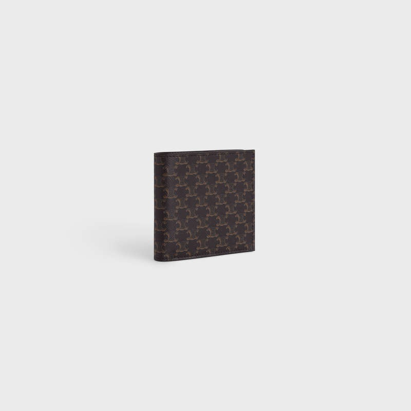Celine Bi-fold In Triomphe Kanvas Cüzdan Siyah | CL-591789