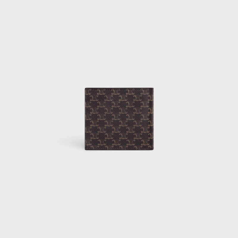 Celine Bi-fold In Triomphe Kanvas Cüzdan Siyah | CL-591789