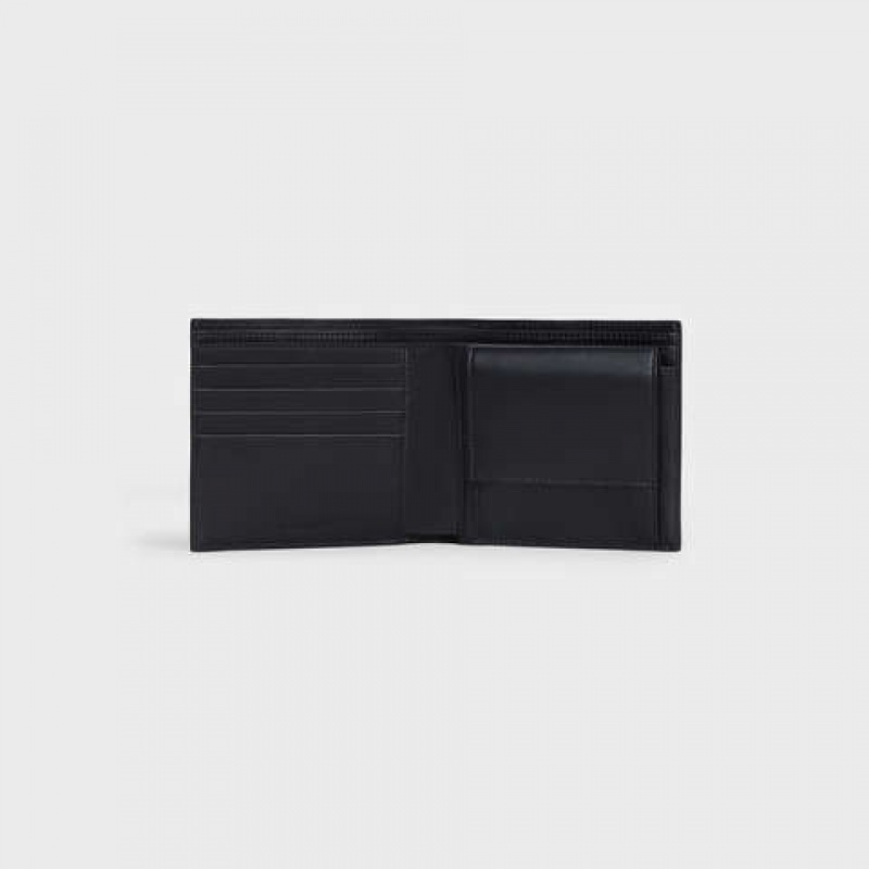 Celine Bi-fold With Coin Compartment In Grained Calfskin Cüzdan Siyah | CL-591787