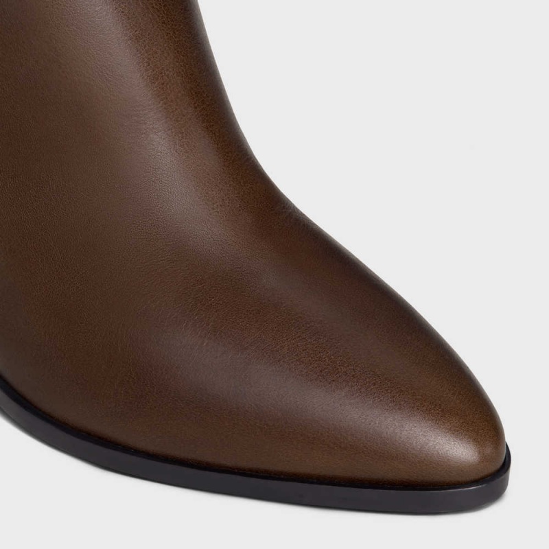 Celine Binme With Triomphe Wiltern In Calfskin Bot Kahverengi | CL-592516