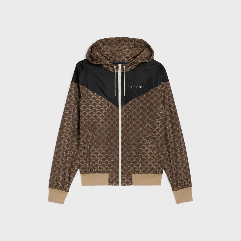 Celine Blouson In Monogram Naylon Blousons Bej Rengi Siyah | CL-591954