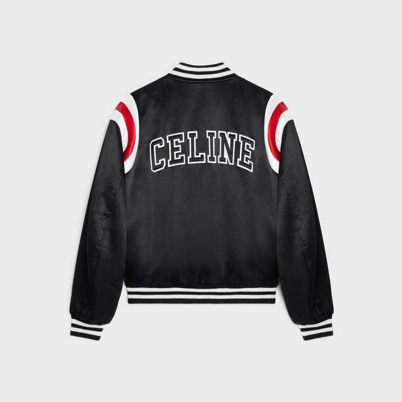 Celine Bomber In Thick Satin Blousons Siyah | CL-591957
