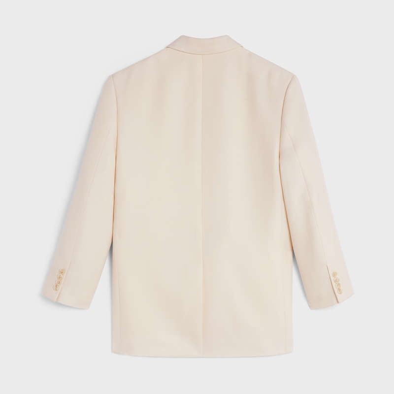 Celine Boxy In Mohair Yün Mont Beyaz | CL-592001