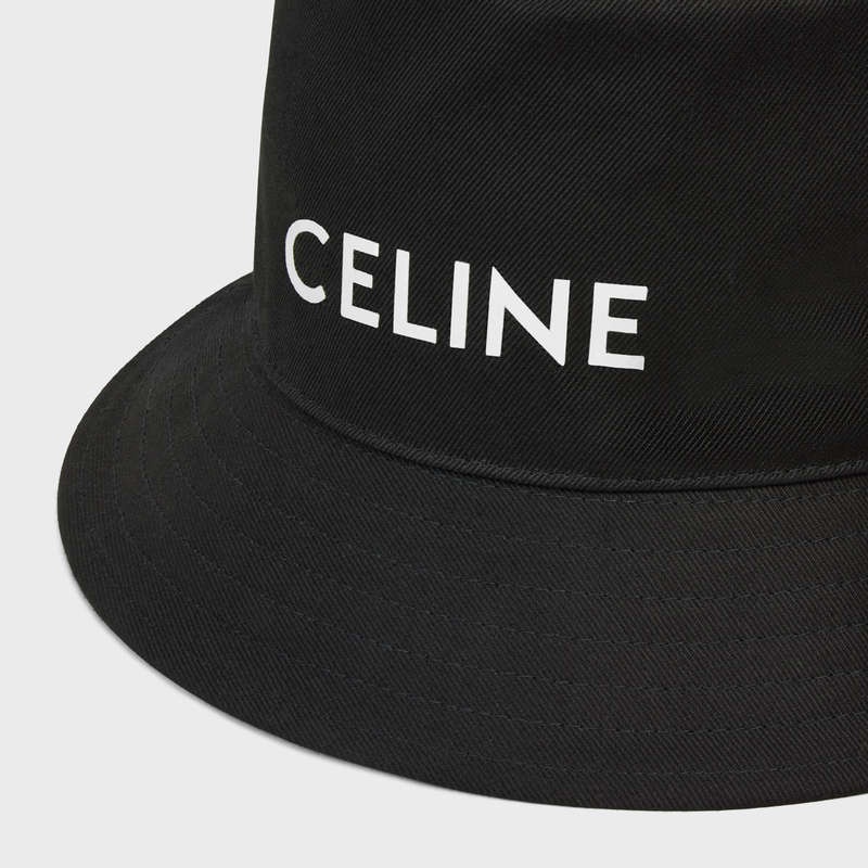 Celine Bucket In Gabardine Pamuklu Şapka Siyah | CL-591705
