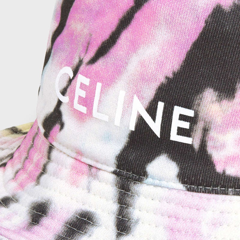Celine Bucket In Pamuklu Fleece Şapka Renkli Beyaz | CL-591709