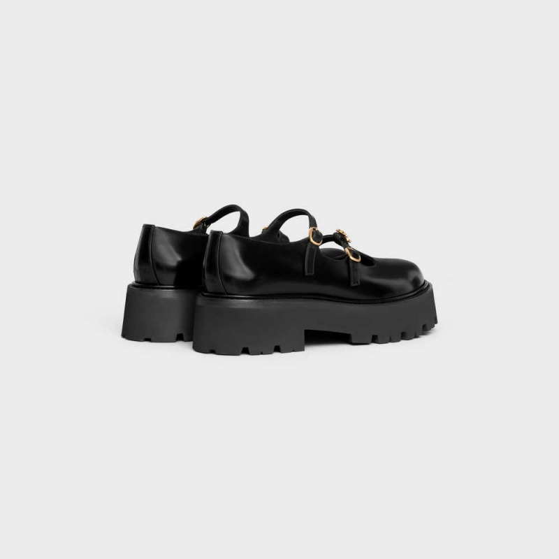 Celine Bulky Babies Triomphe In Polished Bullskin Makosen Siyah | CL-592533
