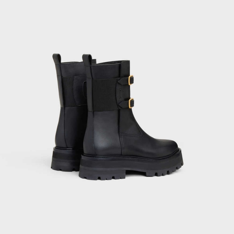 Celine Bulky Buckled Medium In Calfskin Bot Siyah | CL-592504
