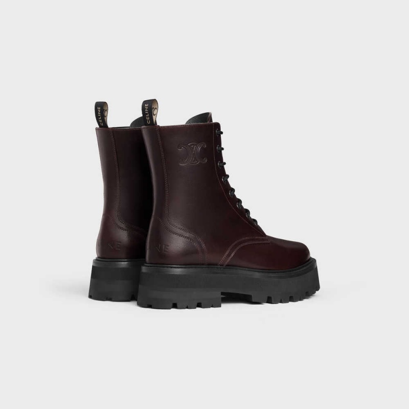 Celine Bulky Dantel-up In Calfskin - Vegetal Tanning Bot Koyu Kahverengi | CL-592507