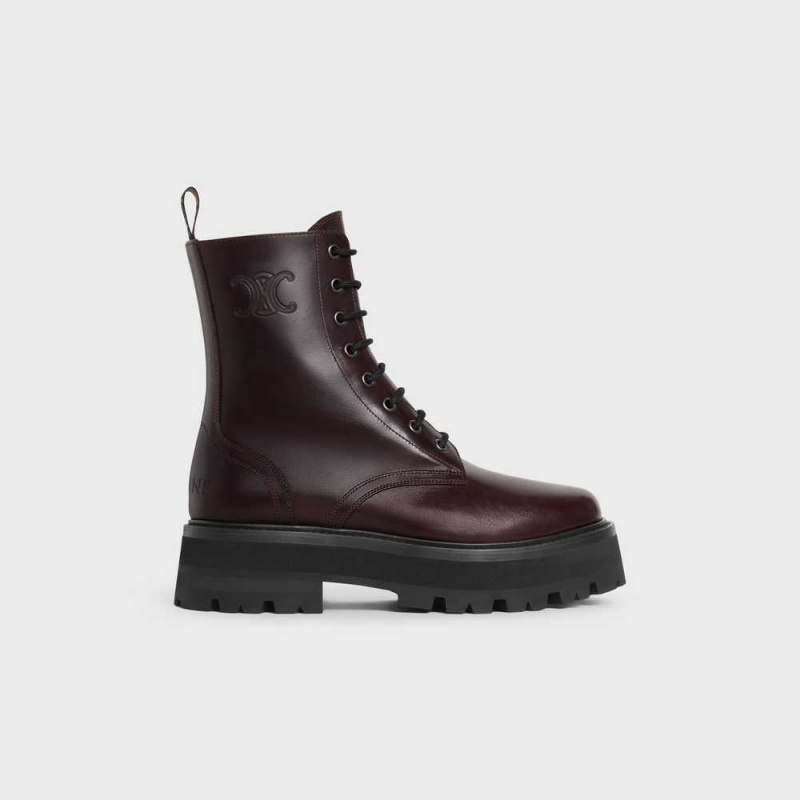 Celine Bulky Dantel-up In Calfskin - Vegetal Tanning Bot Koyu Kahverengi | CL-592507