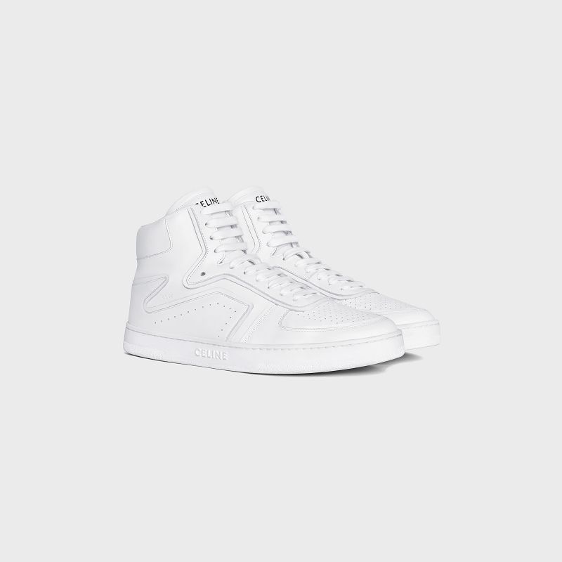 Celine C01 Z Trainer High In Calfskin Spor Ayakkabı Beyaz | CL-591911