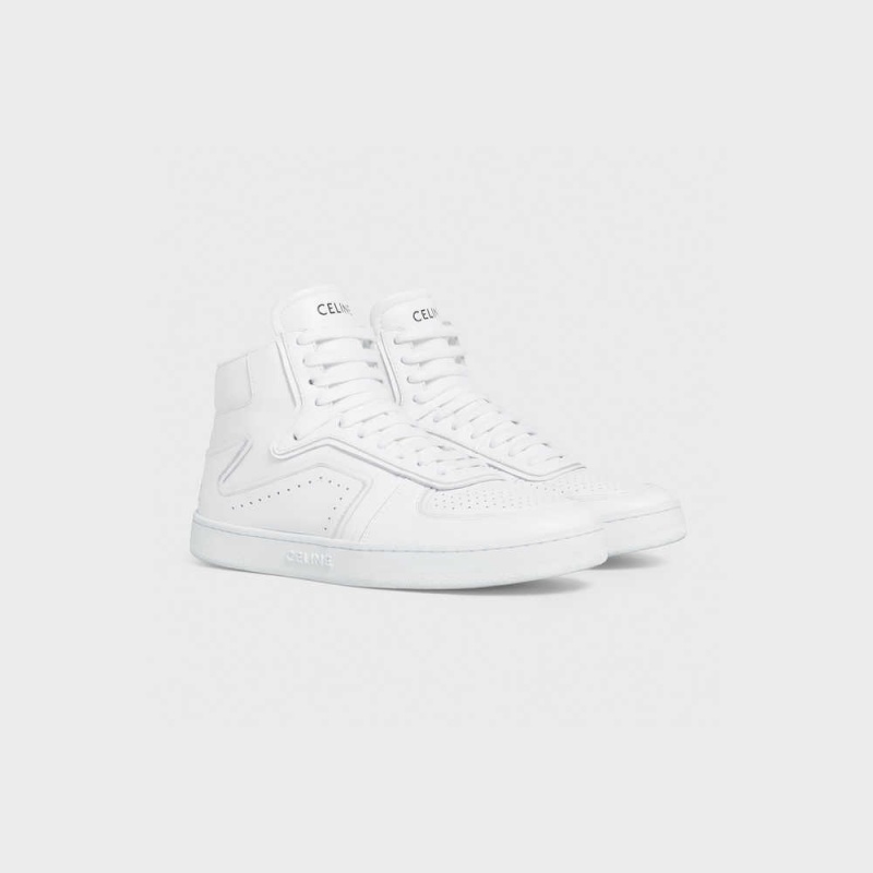 Celine C01 Z Trainer High In Calfskin Spor Ayakkabı Beyaz | CL-592541