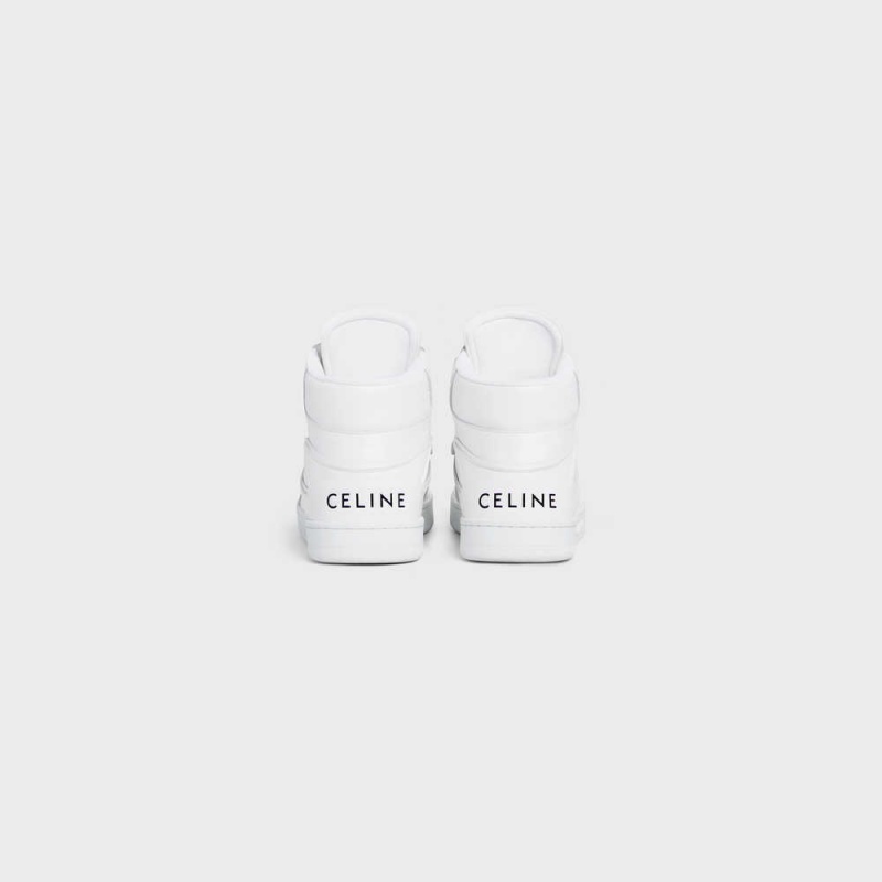 Celine C01 Z Trainer High In Calfskin Spor Ayakkabı Beyaz | CL-592541