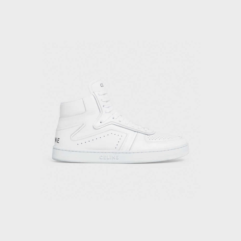 Celine C01 Z Trainer High In Calfskin Spor Ayakkabı Beyaz | CL-592541