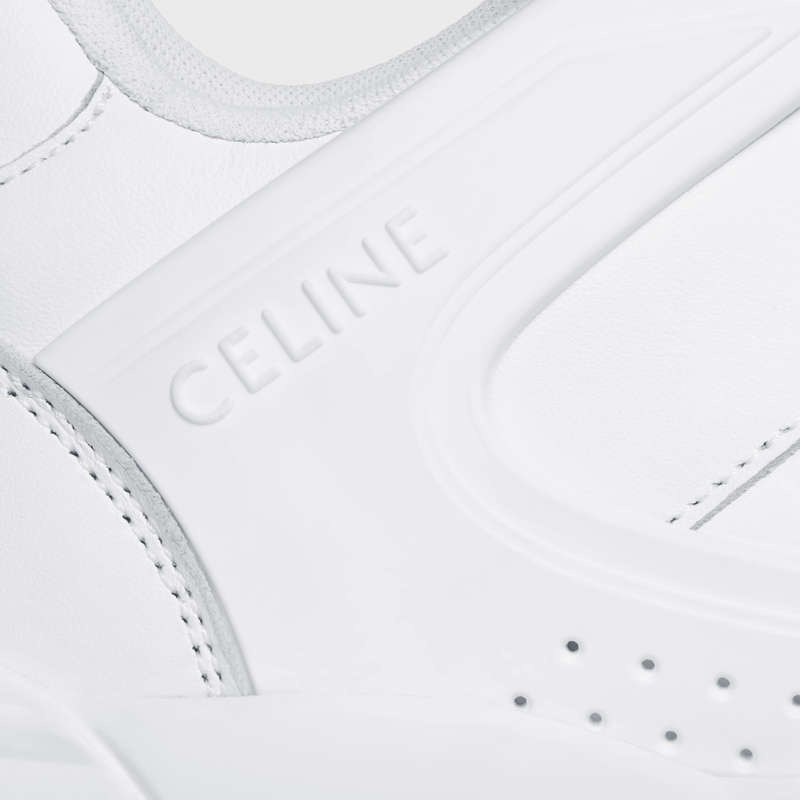 Celine C07 Trainer Low Dantel-up In Calfskin Spor Ayakkabı Beyaz | CL-591900