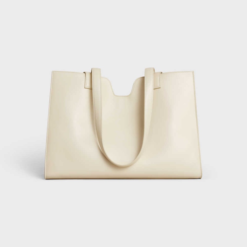 Celine Cabas In Smooth Calfskin 16 Beyaz | CL-593252
