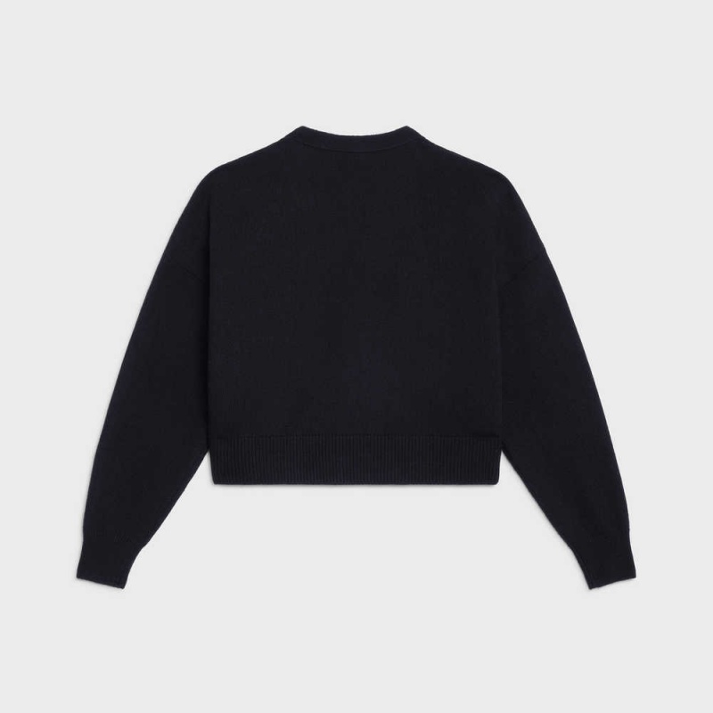Celine Cardigan With Gourmette In Heritage Cashmere Triko Siyah | CL-592701