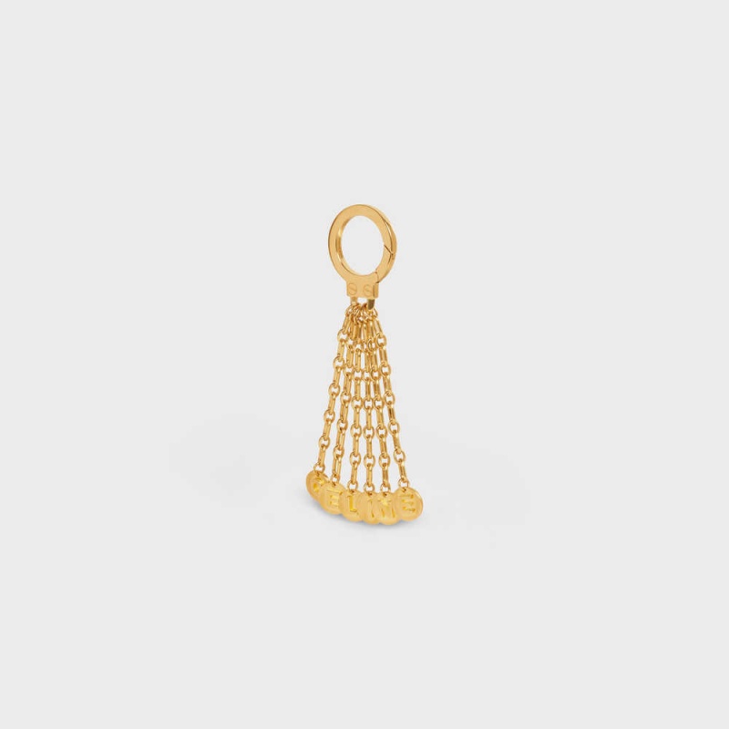 Celine Celine Medals Charm In Brass Küçük Deri Ürünler Altın | CL-592919