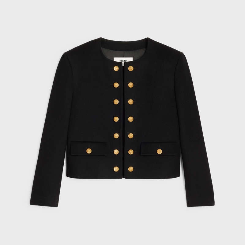 Celine Chasseur In Yün Cloth Mont Siyah | CL-592006