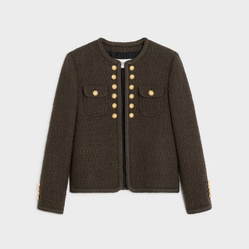 Celine Chelsea In Bouclette Natté Mont Koyu Kahverengi | CL-592640