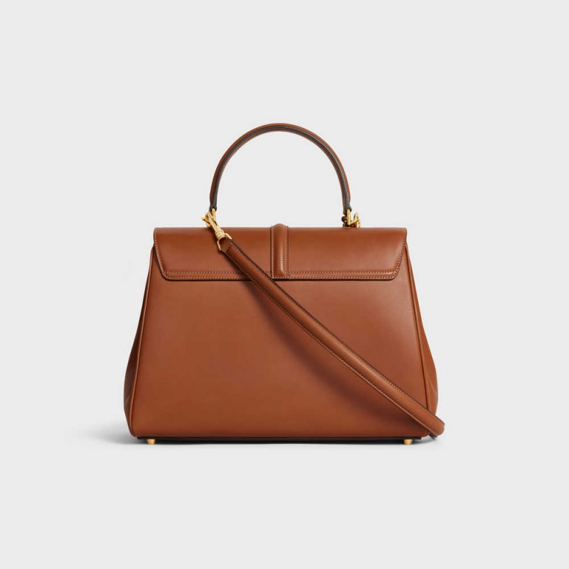 Celine Classique Bag In Natural Calfskin 16 Kahverengi | CL-593282