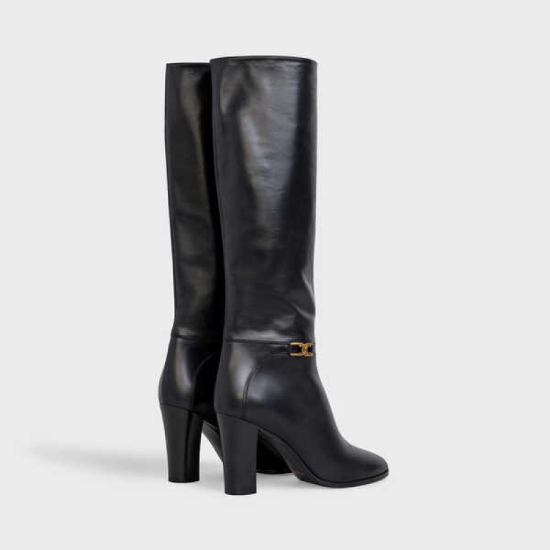 Celine Claude In Calfskin Bot Siyah | CL-592494