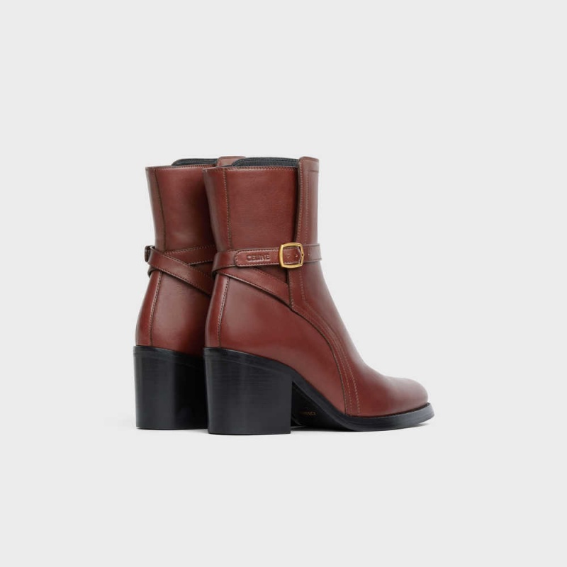 Celine Condé Jodhpur In Calfskin Bot Koyu Kahverengi | CL-592495