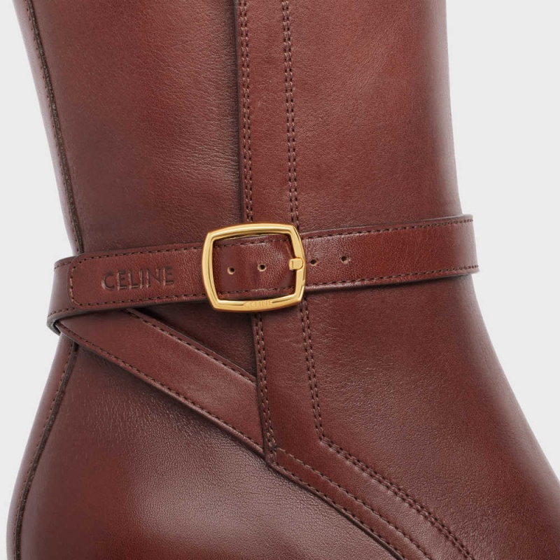 Celine Condé Jodhpur In Calfskin Bot Koyu Kahverengi | CL-592495