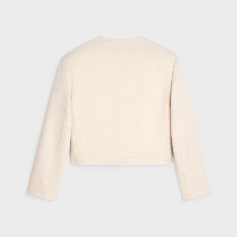 Celine Cropped Military In Silk Rush Mont Açık Sarı | CL-592637