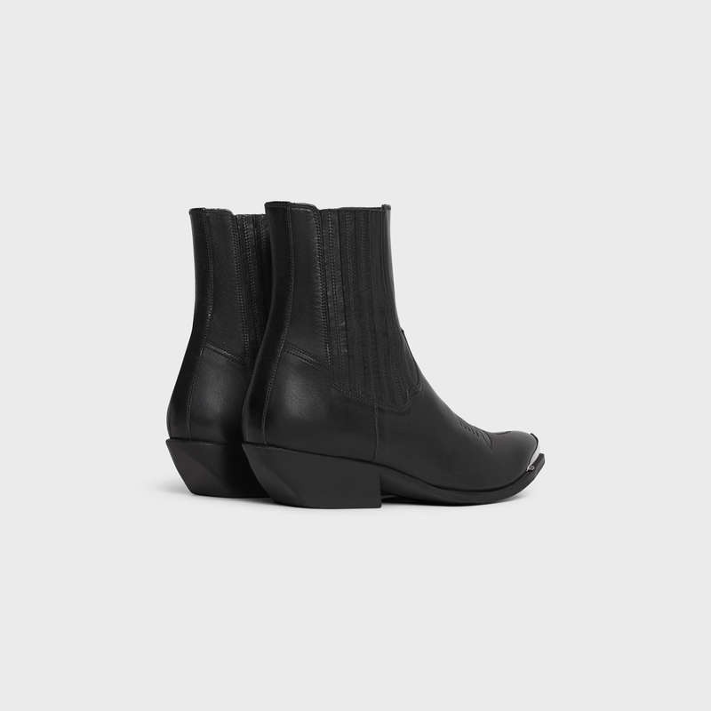 Celine Cruiser Chelsea With Metal Burunlu In Calfskin Bot Siyah | CL-591874