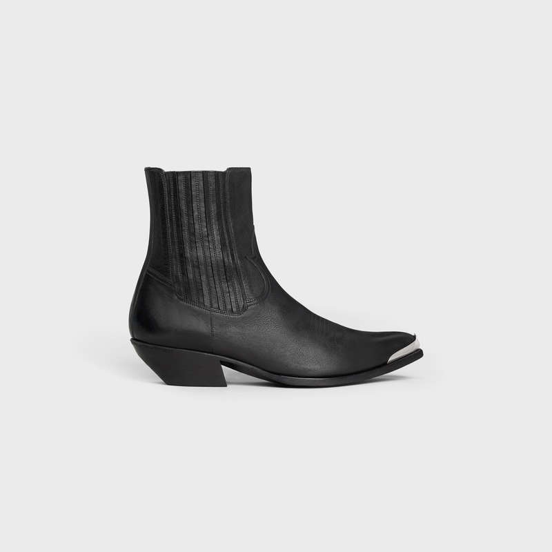 Celine Cruiser Chelsea With Metal Burunlu In Calfskin Bot Siyah | CL-591874
